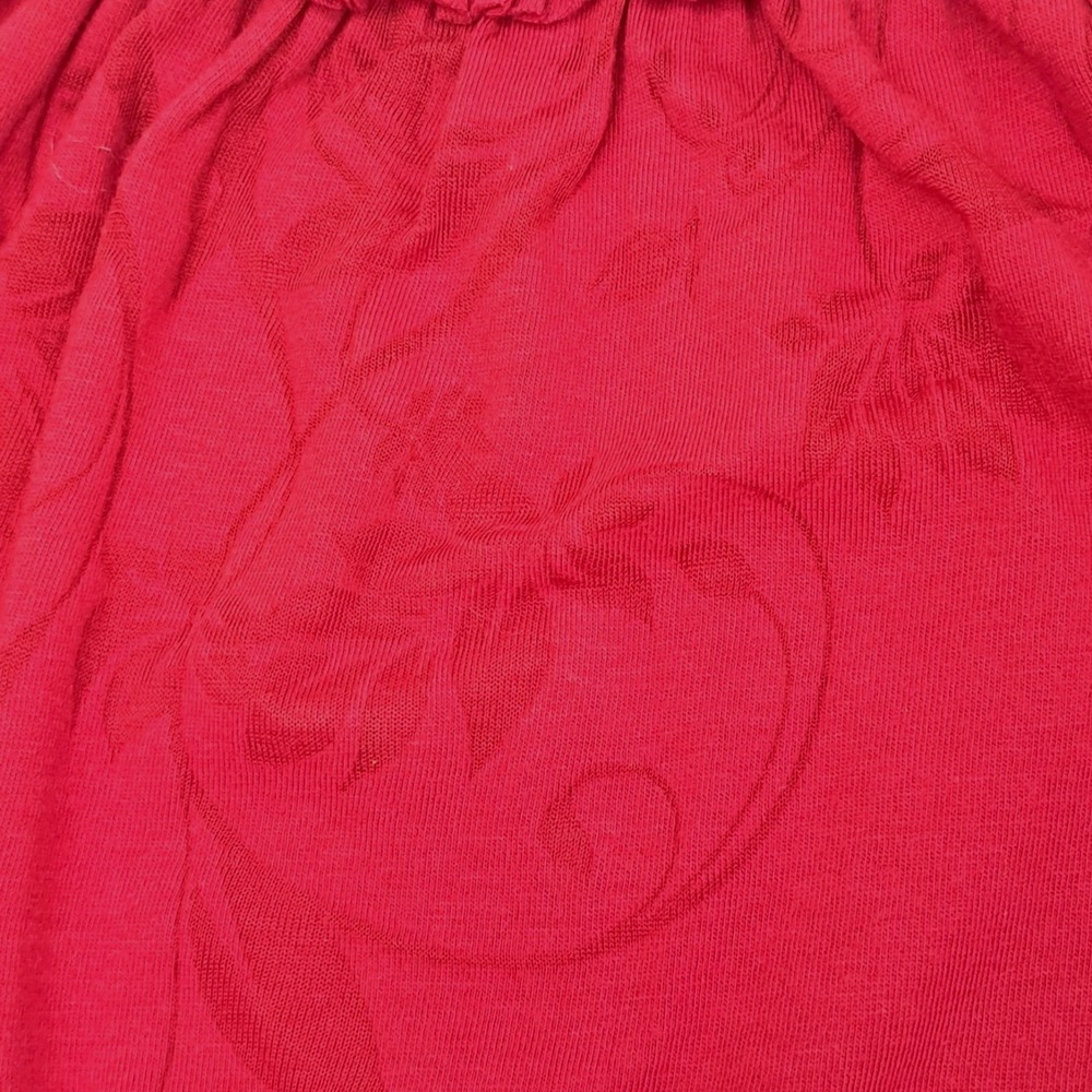 Canyon River Blues Top Womens S Red 3/4 Sleeve Embroidered Ruffled - Picture 3 of 11